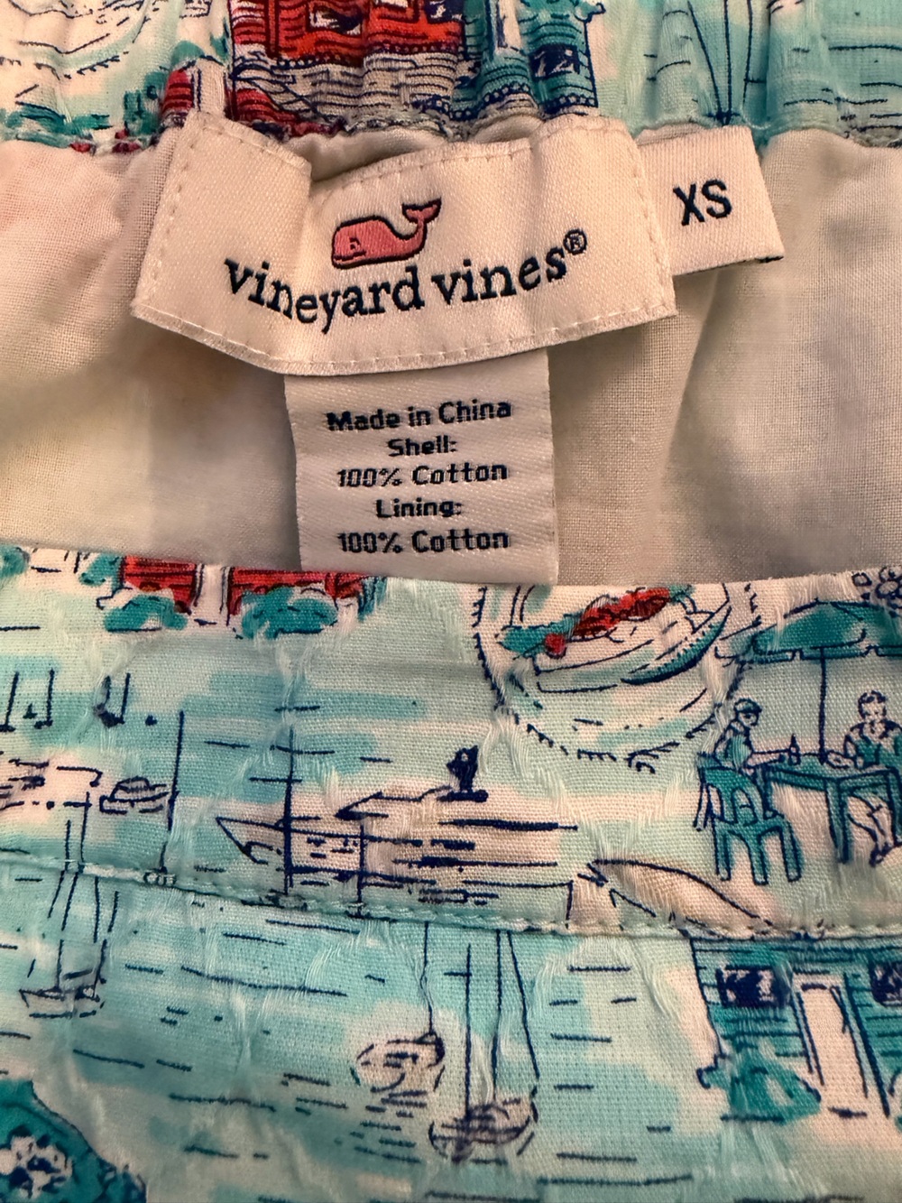 Vineyard Vines Tropical Mini Skirt in Aqua, Navy & Coral - Picture 5 of 9
